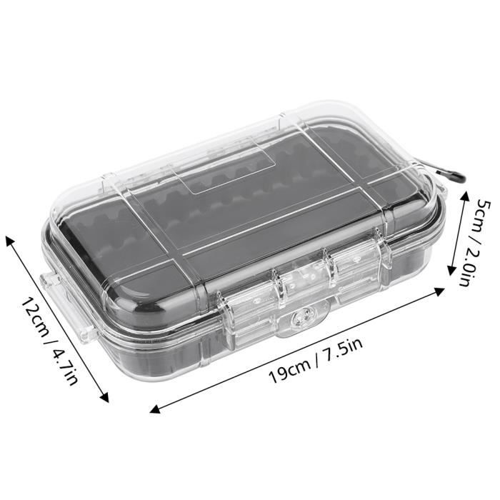 Boîte Étanche Hermétique - Rangement Sécurisé Pour Extérieur - Compacte 135x80x40mm - Noir
