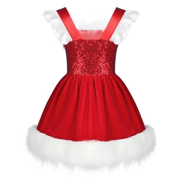 Yavion Robe De Noel Bebe Fille Pere Noel Deguisement Tenue Noel Rob