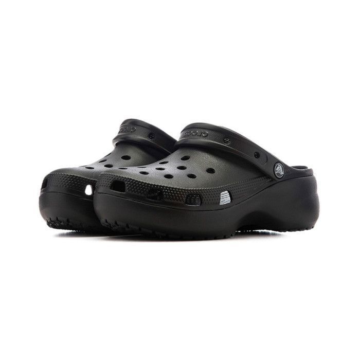 Sabot Crocs Classic Platform Femme Noir Plastique Noir