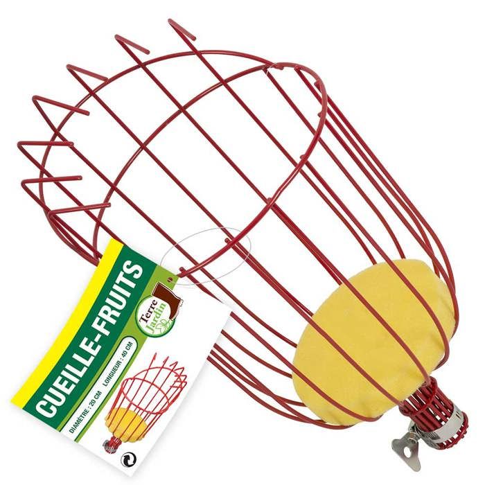 Ramasse-fruits En Métal Avec Sécateur - Longueur 1 M, Manche Rotatif 180°, Coupe Jusqu'à 10 Mm
