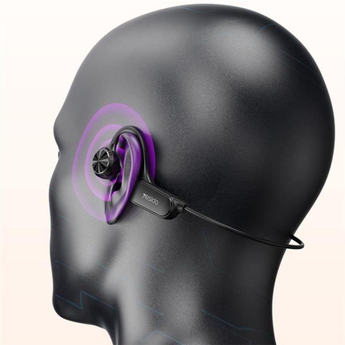 Bluetooth 5.0 Conduction osseuse casque avec microphone ecouteur sans fil  stéréo sportif avec crochet - Cdiscount TV Son Photo