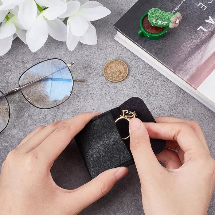 2 Pochette En Cuir Pour Bagues Pochette Pour Bague De Fian ailles