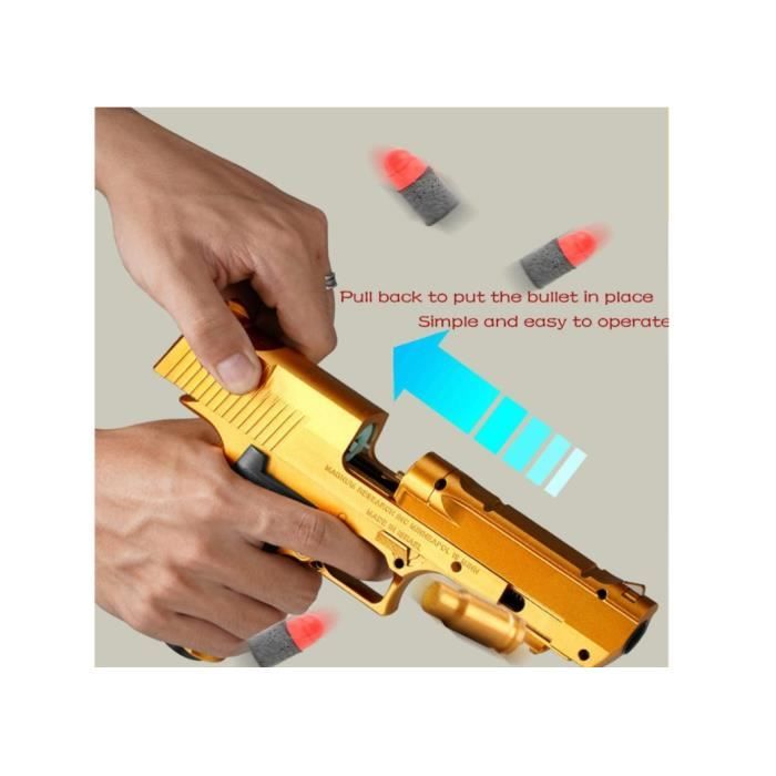 Pistolet jouet avec balles souples, pistolet jouet avec chargeur éjectable  et balles - Pistolet jouet taille 1: 1 avec chargeur - Cdiscount Jeux -  Jouets