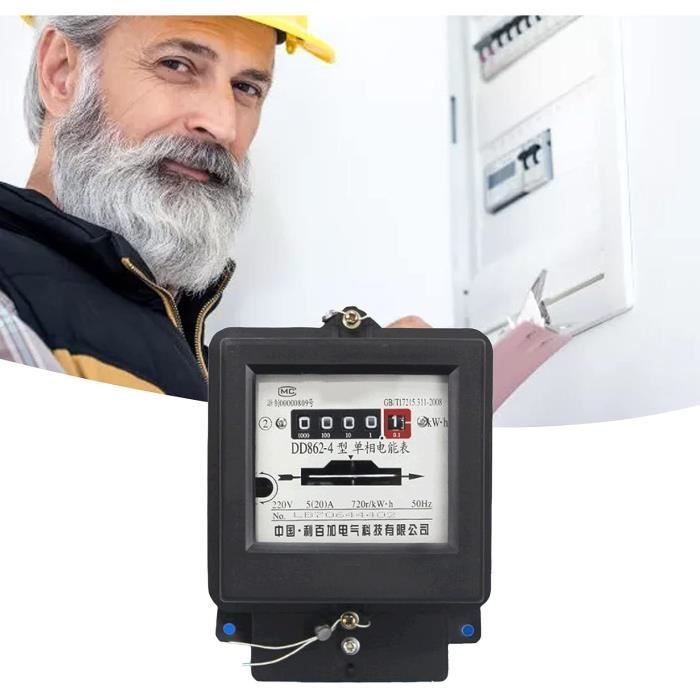 Compteur D'Énergie Monophasé Rail Din Moniteur D'Utilisation De L