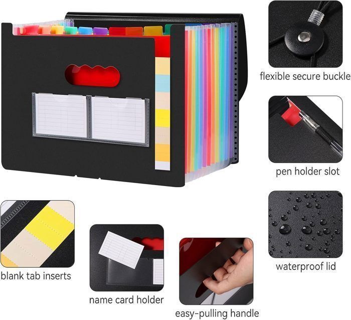 Casier Rangement Bureau 2PCS Boîte de Rangement en Plastique Range Document Organisateur de