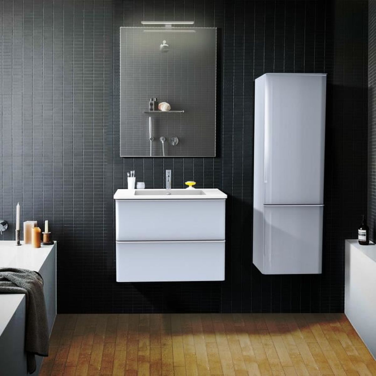 Miroir Salle De Bain Avec Éclairage LED L15 x H15 x P15,15 cm Miroir Salle De Bain Avec Éclairage LED L15 x H15 x P15,15 cm