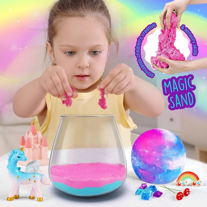 Ulikey Coffret Licorne Lumineuse DIY – Veilleuse 3D à Peindre Avec 16 Couleurs, Télécommande, Décors Féeriques – Cadeau Créatif Fille 4-12 Ans