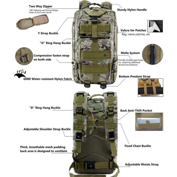 Grand outlet sac militaire