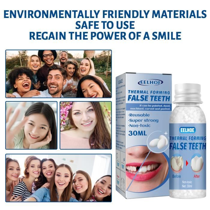 Dentier adhésif en résine plastique, réparation de l'espace entre les — free download