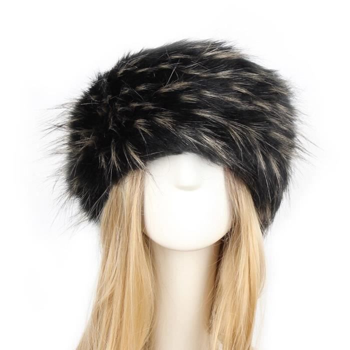 Bandeau Russe En Fausse Fourrure De Renard Pour Femme - Chaud Et Stylé Pour L'hiver