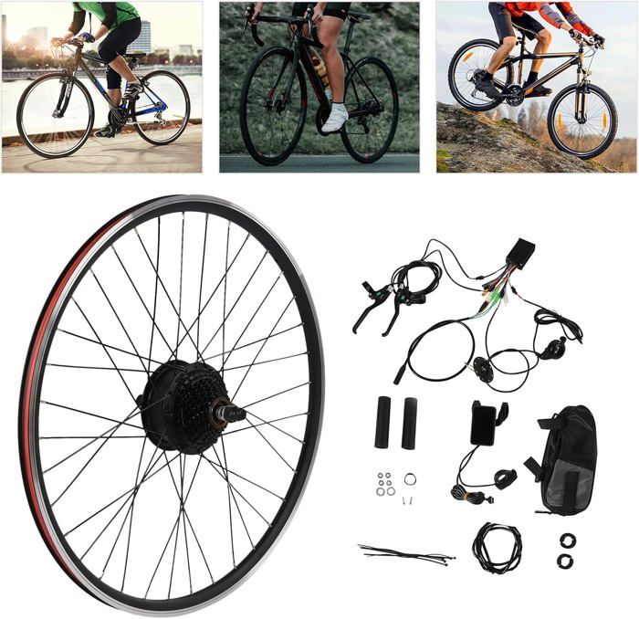 Kit de modification de velo electrique 700c 36V 250W kit de modification de velo electrique roue arriere LCD Cdiscount Sport