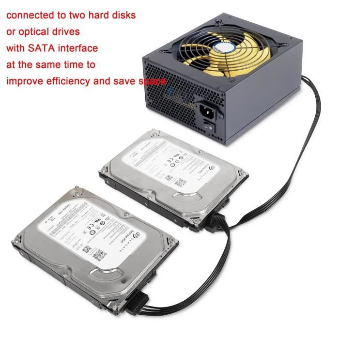 C&acirc;ble SATA 3 DeleyCON 0,5m - 6 Gb/s Connecteurs Droits M&eacute;tal - Pour HDD SSD Lecteurs Connecteur SATA Droit DeleyCON