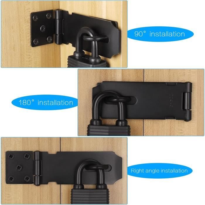 Loquet Cadenas Acier Inoxydable - Verrou Étanche Avec Clés Pour Porte/Jardin