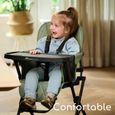 BEBECONFORT LILY Chaise haute bébé, ultra compacte et légère, confort optimal, de 6 mois à 3 ans, jusqu'à 15 kg, Mineral green-4