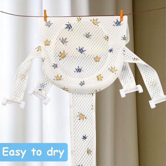 Hamac De Bain Bébé RTRTGS - Maille 3D Lavable 0-36 Mois Anti-Dérapant