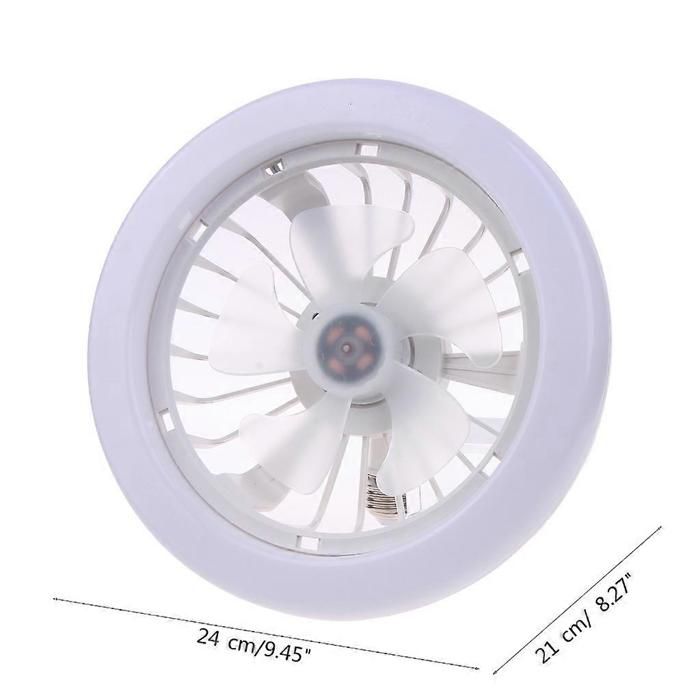 Ventilateur plafond LED E27 dimmable, 3 vitesses, télécommande, blanc - Bricolage