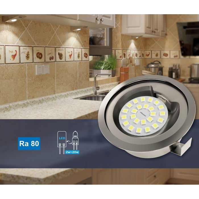 TRAHOO-Ampoule LED G4 Ronde 12 Volts Blanc Froid équivalent Ampoule ...