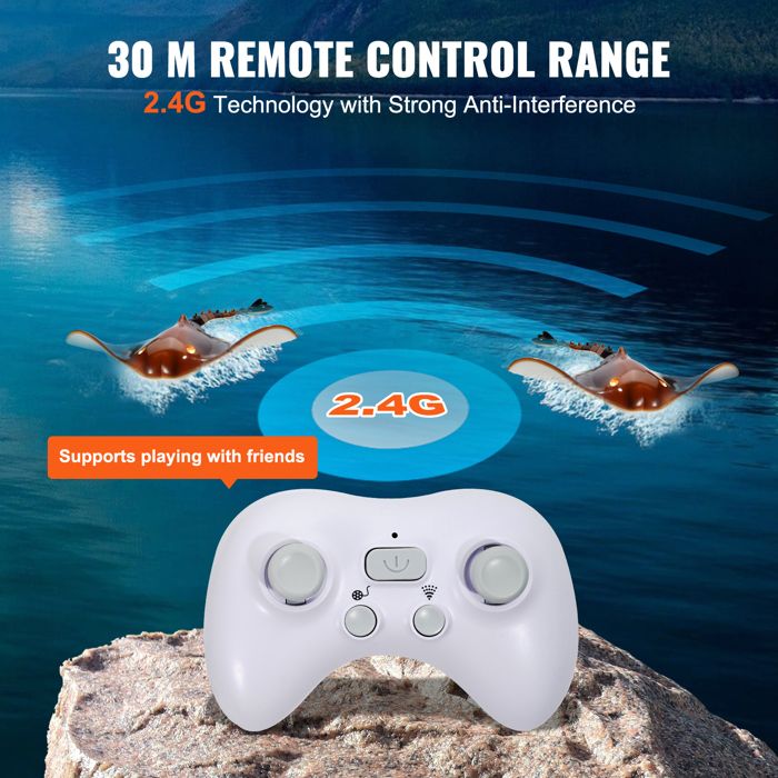 VEVOR Bateau RC 2.4 GHz Télécommandé Bateau de Course 12 km/h Enfants Adultes Cadeau Vert VEVOR Bateau RC 2.4 GHz Télécommandé Bateau de Course 12 km/h Enfants Adultes Cadeau Vert