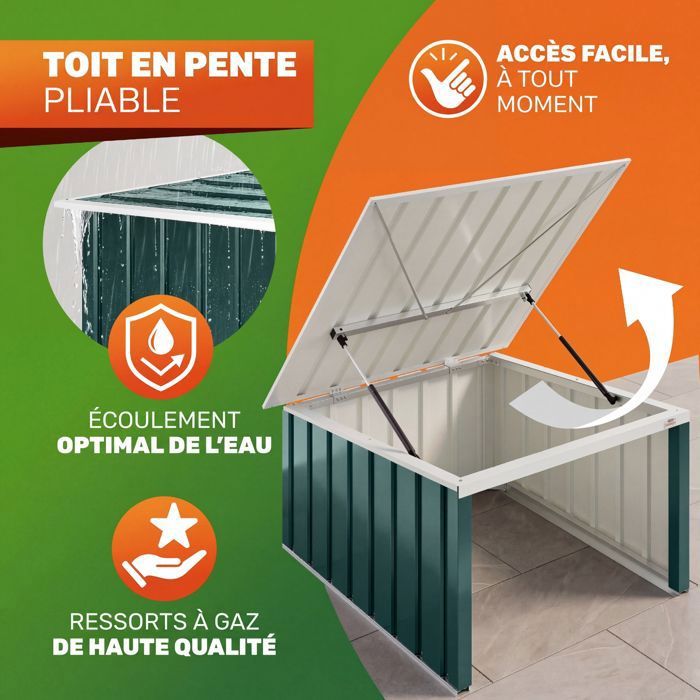 Garage de Robot tondeuse – 800 x 700 x 380 mm – Couleur grise – en Bois massif et avec Toit plat – Abri Carport de Jardinage Tonte de Wiltec | Leroy Merlin