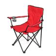 (Rouge)Chaise de camping pliable fauteuil de plage extérieur-0