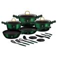 BerlingerHaus Batterie de cuisine 17 pièces, Collection Emerald - 5999108426940-0