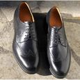 Chaussure homme ville derby cuir noir 360 - Marque - Modèle - Elégant - Confortable - Doublure cuir-0