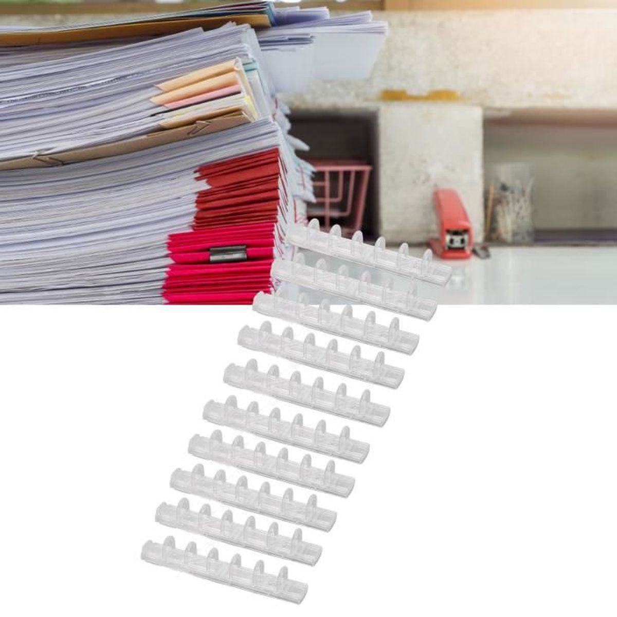 10 Peignes De Reliure Plastique 30 Trous - Pour Scrapbooking Et Reliure