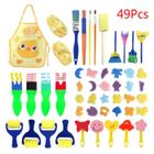 Lot de 12 éponges de peinture pour enfants - FDIT - Modèle 2 - Outil de Lot de 12 éponges de peinture pour enfants - FDIT - Modèle 2 - Outil de