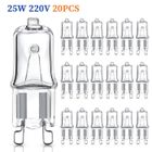 BIVGOCLS Lot de 20,Ampoule Halogènes G9 25W 230V,Oven de Ampoule,Eande Blanc Chaud 2800K 370LM Dimmables,Ampoule à Tolérance de 500°C