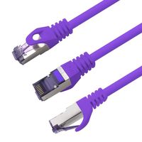 1aTTack.de 10m - Violet - 5 pièces Câble réseau Cat7 Câble de raccordement Câble Ethernet Câble LAN