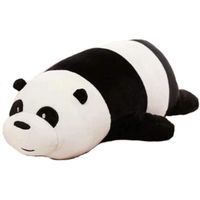 Jouets en peluche géants de grand panda, grands jouets mous d'oreiller de câlin d'ours en peluche noir + blanc
