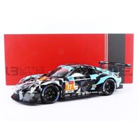Voiture Miniature de Collection - IXO 1/18 - PORSCHE 911 (991) RSR - Winner LMGTE AM Le Mans 2018 - Black / Blue - LEGT18007