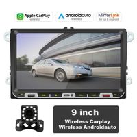 Autoradio, 2 DIN 9 "Car Multimedia Central MP5 Player Apple Carplay Android Auto Bluetooth Auto Stéréo Audio pour VW +camera