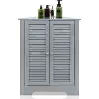 Armoire Autoportante Meuble de Rangement Autoportant 2 Portes en Verre Armoire Autoportante Meuble de Rangement Autoportant 2 Portes en Verre