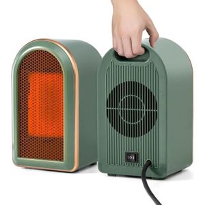 Mini Radiateur Soufflant Céramique 700W - Chauffage D'Appoint Silencieux Oscillation 90° Blanc