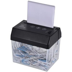 Déchiqueteuse portative de déchiqueteuse de papier de coupe croisée déchiqueteuse électrique portative pour la papeterie de bureau décole à la maison de bureau