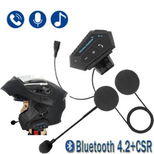 INTERCOM MOTO Écouteurs Bluetooth 4.2 Pour Casque de Moto, Oreil