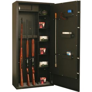 ARMOIRE À FUSIL Armoire forte pour armes - FORTIFY - Delta 12 modulable - 8 armes - Noir