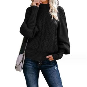 Pull col roule noir en laine femme Cdiscount