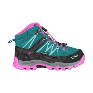 CHAUSSURES DE RANDONNÉE Chaussures de marche de randonnée mid enfant CMP Rigel Waterproof - lake-pink fluo/vert - 34