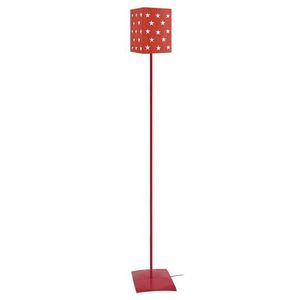 LAMPADAIRE ETOILES-Lampadaire droit métal  rouge Abat-jour: cylindre métal rouge 1 ampoule E27 enfant P18xD18xH90cm