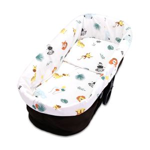 HOUSSE MATÉRIEL VOYAGE  Bordure pour poussettes - housse pour poussettes nid de bain pour bébé accessoires ensemble 3 pièces coton Safari