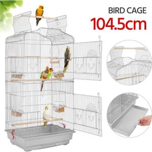 VOLIÈRE - CAGE OISEAU Cage à Oiseaux - 46 x 36 x 92 cm - Toit Ouvrable p