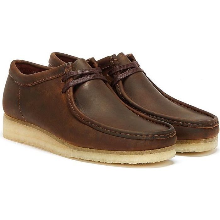 Clarks Wallabee Leather Chaussures Marron Hommes Marron - Cdiscount
