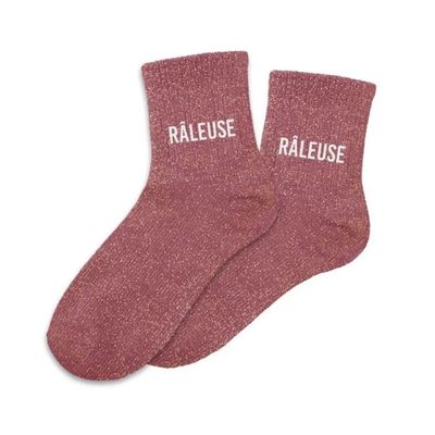 Lot De 3 Paires De Chaussettes à Paillettes - Motifs Baroudeuse, Passionnée, Audacieuse - Taille Unique