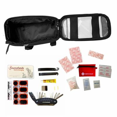Faneam Sacoche De Selle Vélo Imperméable 2L – Bandeaux Réfléchissants, Attache Rapide, Poches Internes – Noire – VTT/Route/Pliant