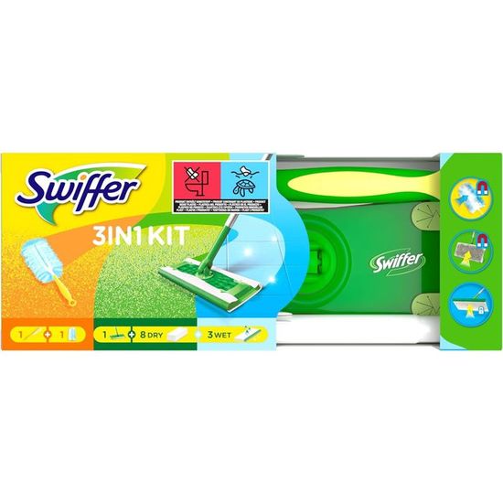Recharges lingettes sèches pour balai attrape-poussière 3D clean Swiffer - Intermarché