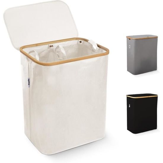 PANIER À LINGE PLIABLE 4 COMPARTIMENTS LAVABLES ET AMOVIBLES 172, bac linge sale PANIER À LINGE PLIABLE 4 COMPARTIMENTS LAVABLES ET AMOVIBLES 172, bac linge sale