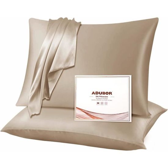 Lot De 2 Taies D'Oreiller 45x45 Cm Pied-de-Poule Double Face - Housse De Coussin Décoratif Rustique Nordique - Kaki