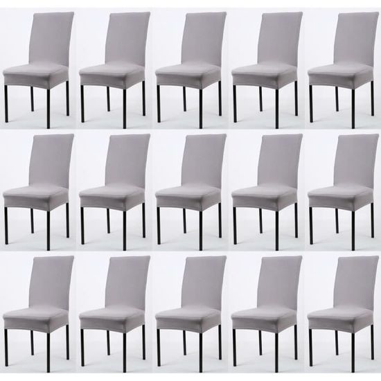 Couverture de chaise - Spandex Polyester - 15 pièces - Douce et élastique